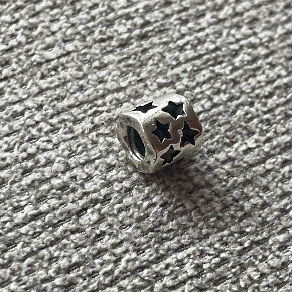 Star Cut Outs Design Pandora Silver Charm - Picture 2 of 4